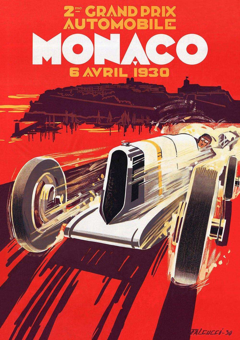 1930 Monaco Grand Prix Poster - Grand Prix Posters