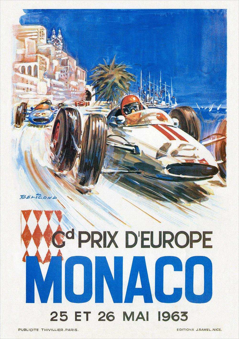 1963 Monaco Grand Prix Posters - Grand Prix Posters