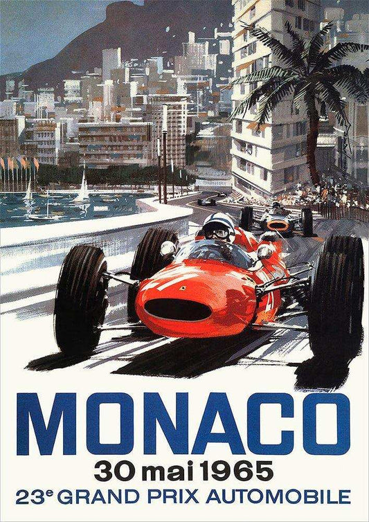 1965 Monaco Grand Prix Poster - Grand Prix Posters