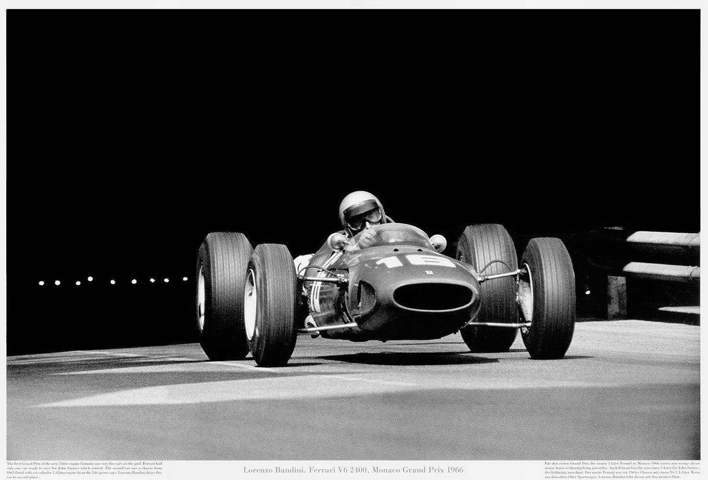 1966 Lorenzo Bandini Monaco Grand Prix Poster - Grand Prix Posters