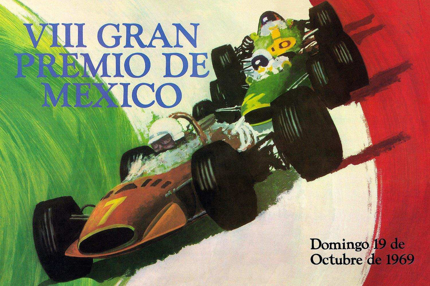 1969 Mexico Grand Prix Poster - Grand Prix Posters