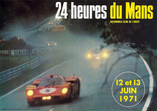 1971 Le Mans 24h Poster - Grand Prix Posters