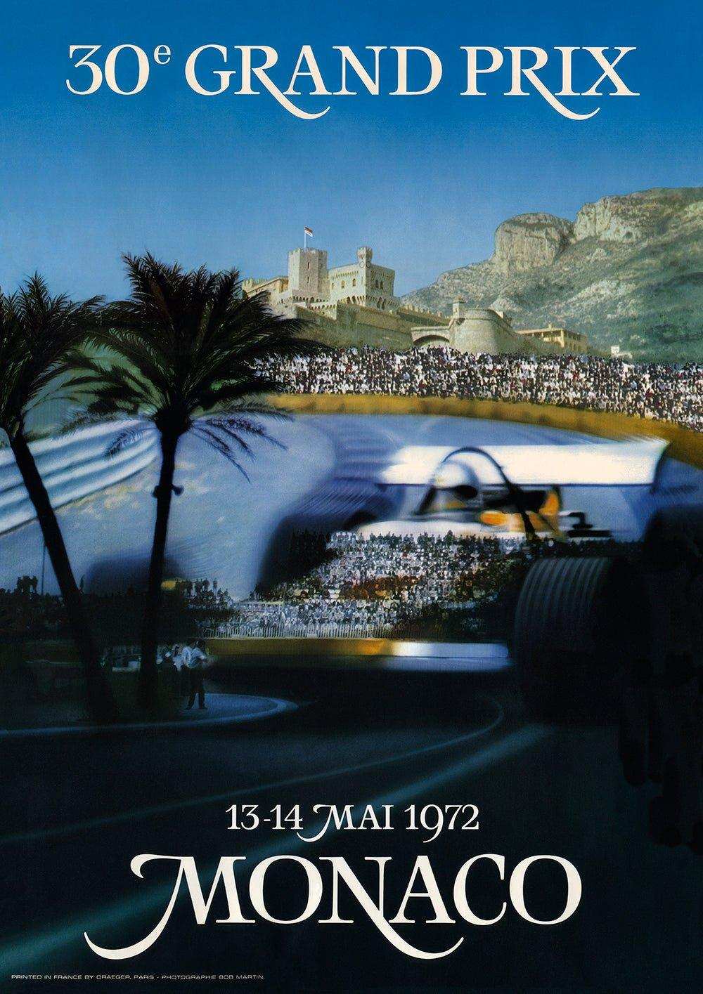 1972 Monaco Grand Prix Poster - Grand Prix Posters