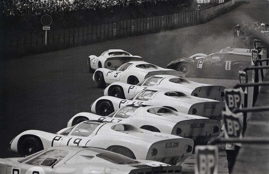 Black and White Race Cars - Grand Prix Posters