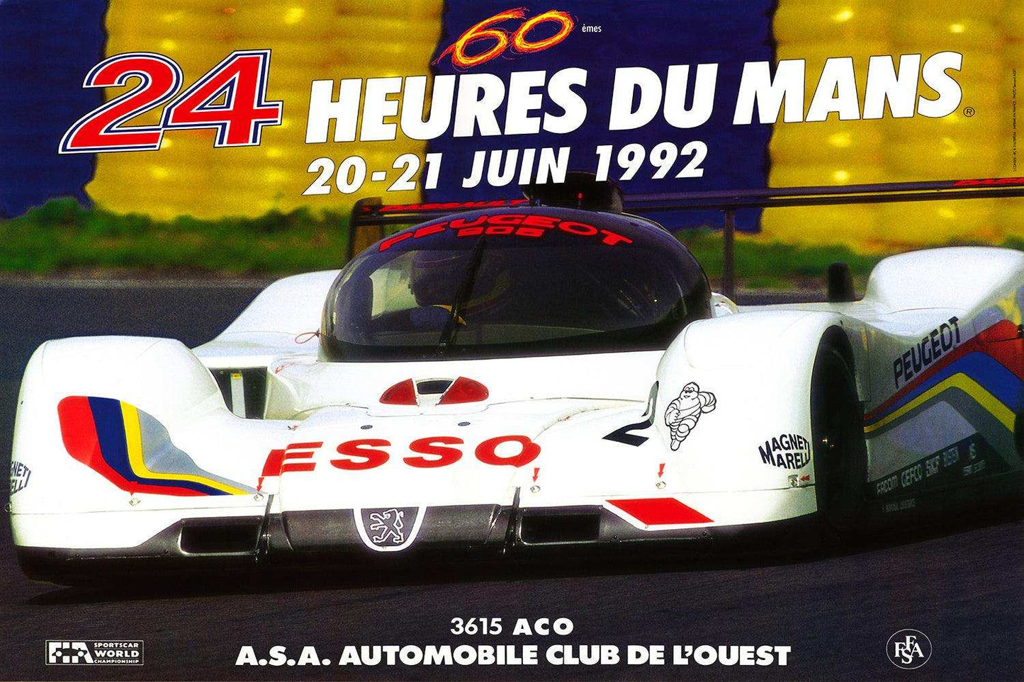 1992 Le Mans 24h Poster - Grand Prix Posters
