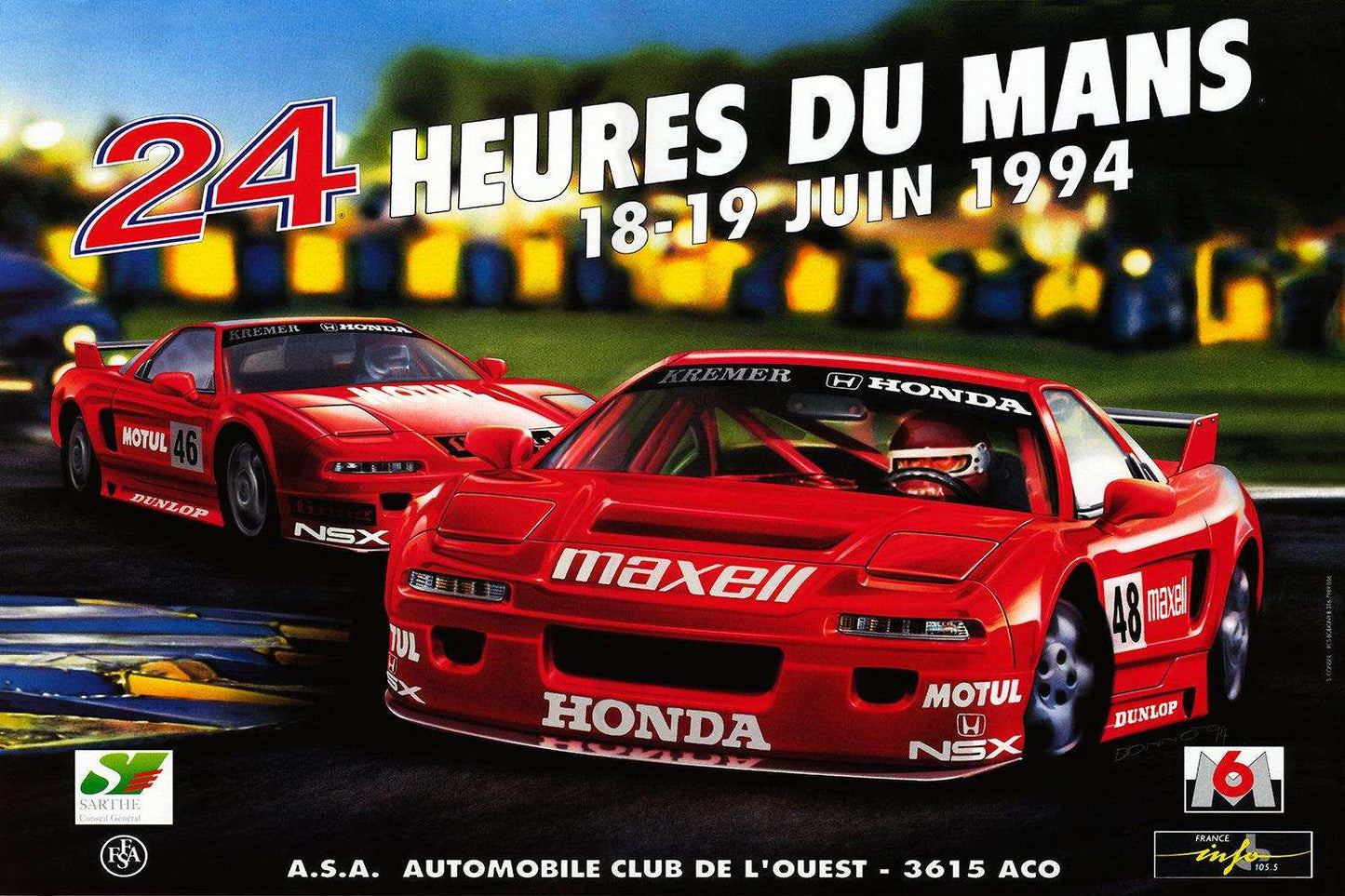 1994 Le Mans 24h Poster - Grand Prix Posters