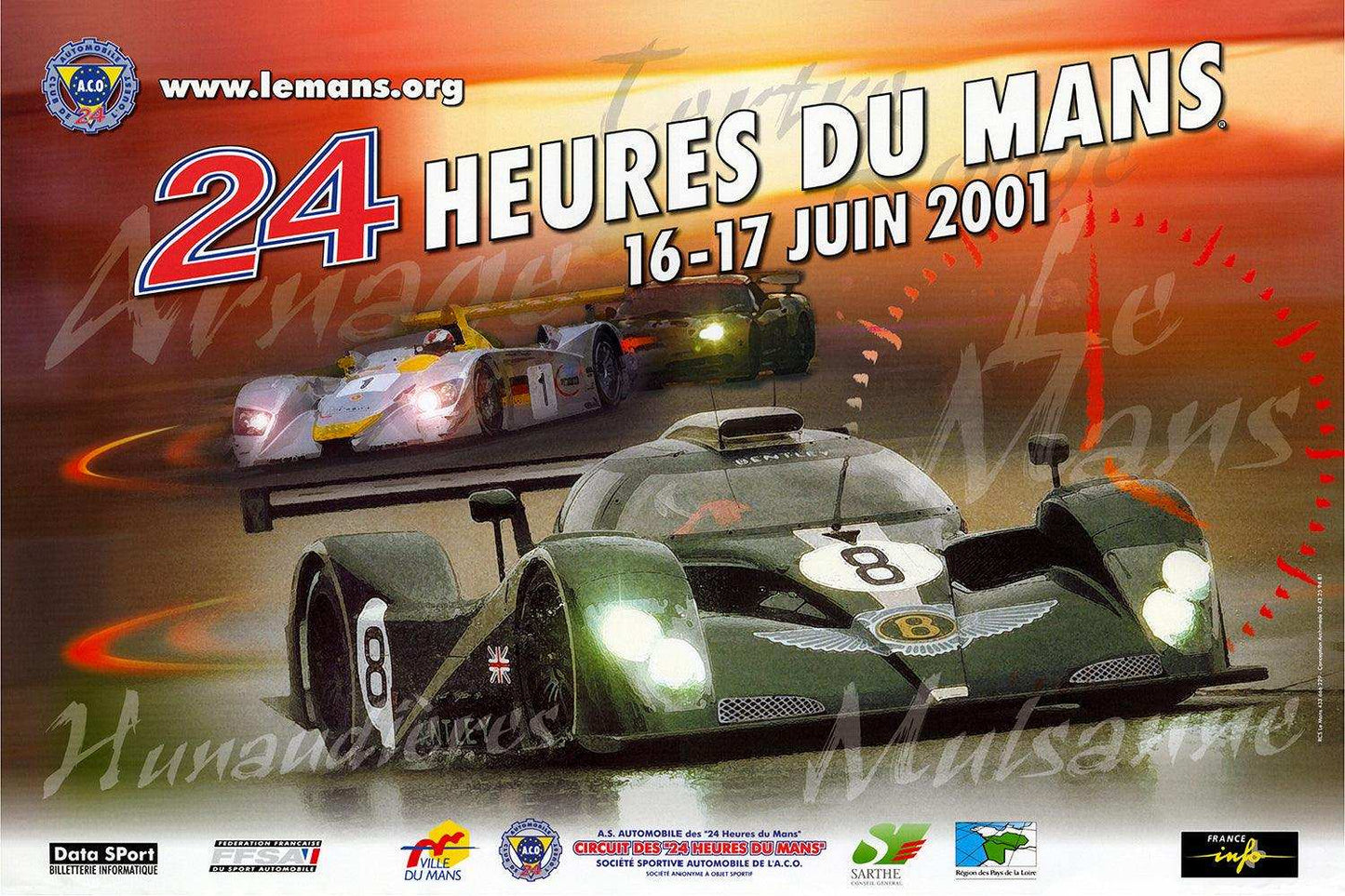 2001 Le Mans 24h Poster - Grand Prix Posters