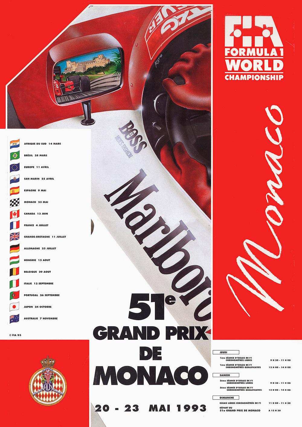 1993 Monaco Grand Prix Posters - Grand Prix Posters