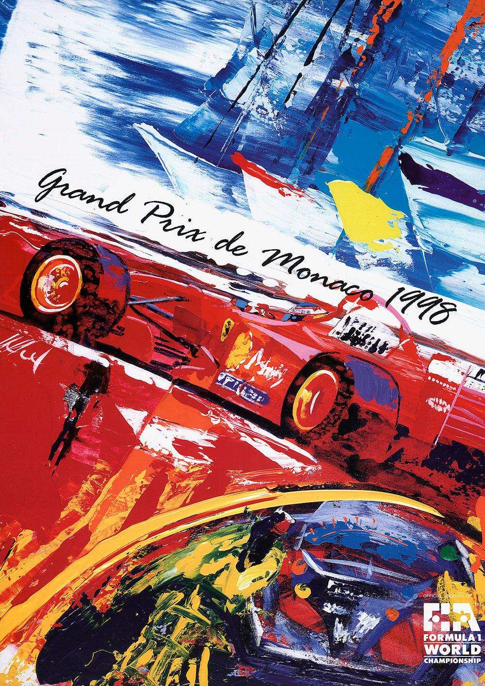 1998 Monaco Grand Prix Poster - Grand Prix Posters
