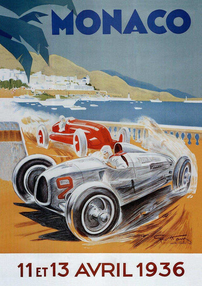 1936 Monaco Grand Prix Posters - Grand Prix Posters