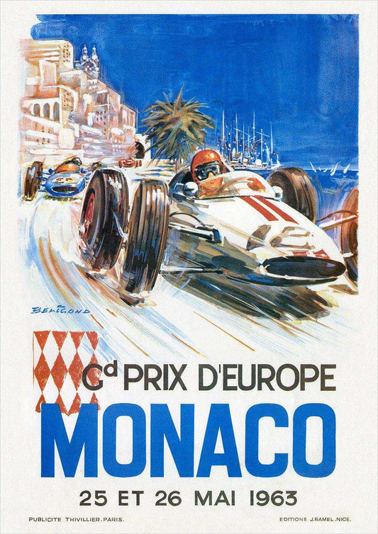 1963 Monaco Grand Prix Posters - Grand Prix Posters