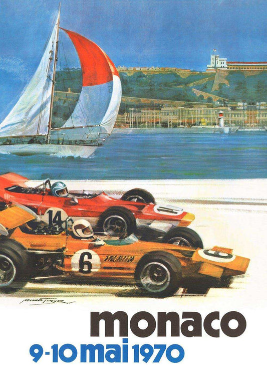 1970 Monaco Grand Prix Poster - Grand Prix Posters