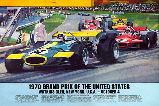 1970 Watkins Glen Grand Prix Poster - Grand Prix Posters