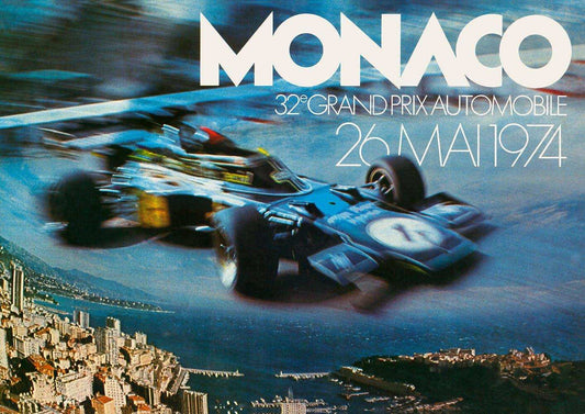1974 Monaco Grand Prix Poster - Grand Prix Posters
