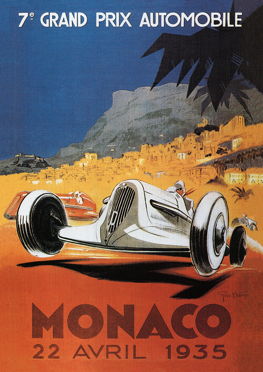 1935 Monaco Vintage Poster
