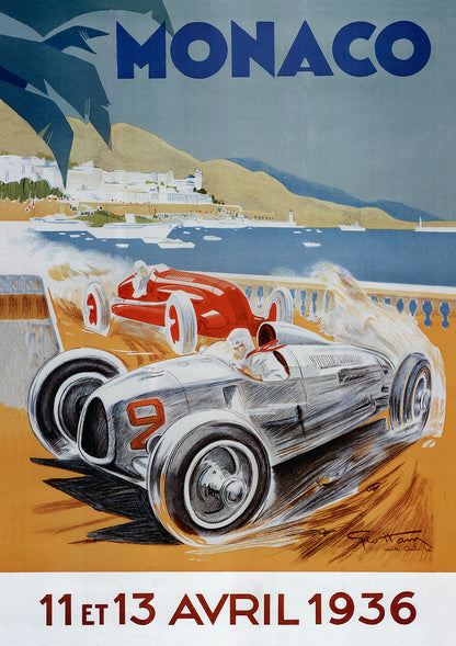 1936 Monaco Prix Poster