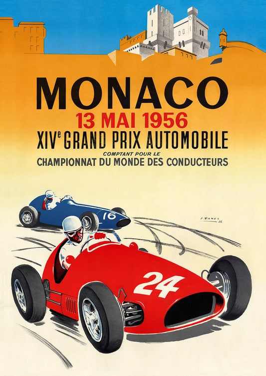 1956 Monaco Prix Poster