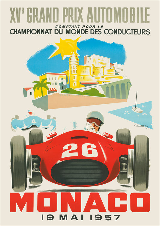1957 Monaco Vintage Poster