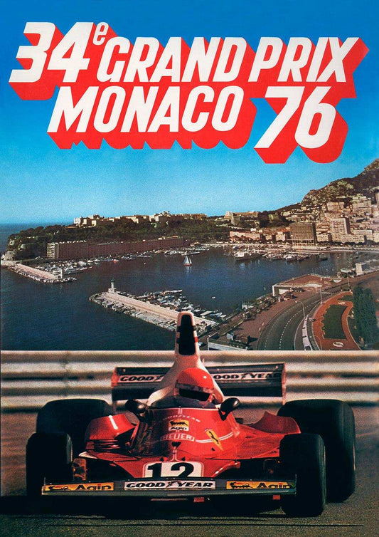 1976 Monaco Grand Prix Poster - Grand Prix Posters