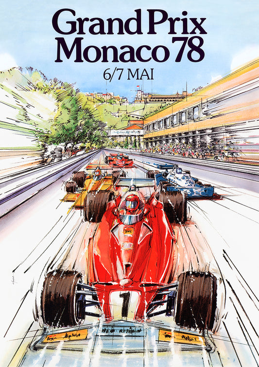 1978 Vintage Monaco Poster