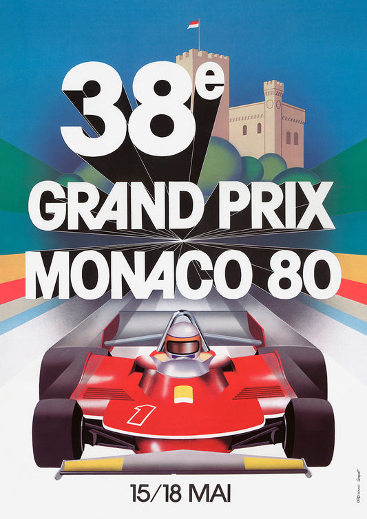 1980 Monaco Grand Prix Poster