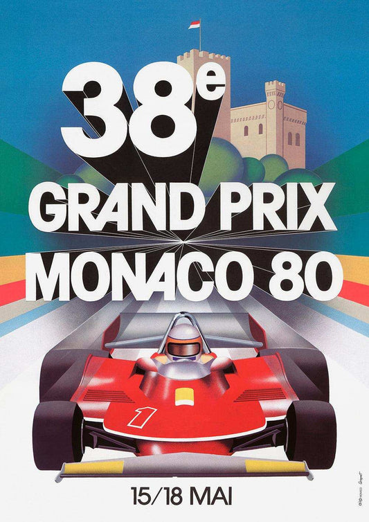 1980 Monaco Grand Prix Poster - Grand Prix Posters
