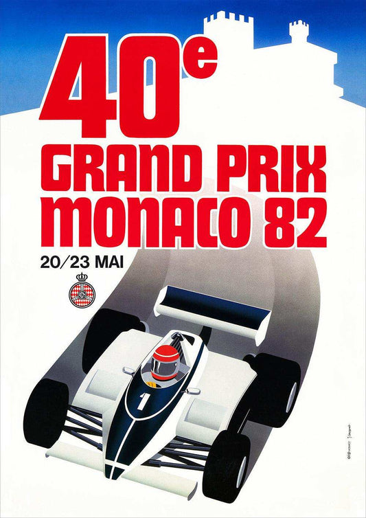 1982 Monaco Grand Prix Poster - Grand Prix Posters