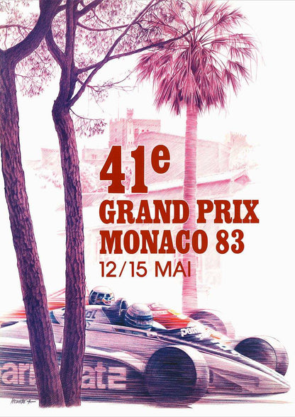 1983 Monaco Grand Prix Posters - Grand Prix Posters