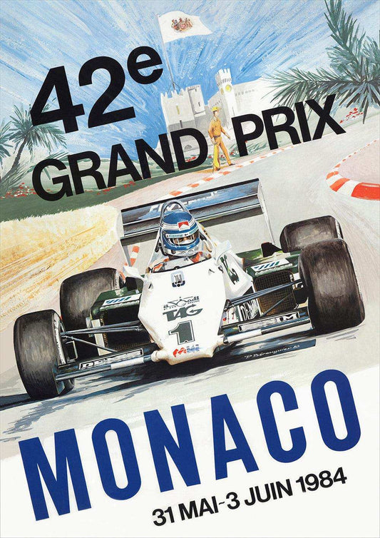 1984 Monaco Grand Prix Poster - Grand Prix Posters