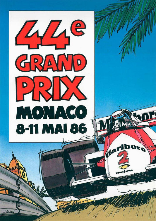 1986 Monaco Grand Prix Poster - Grand Prix Posters
