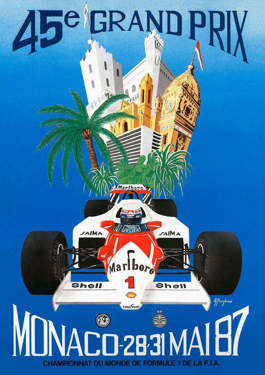 1987 Monaco Grand Prix Posters - Grand Prix Posters