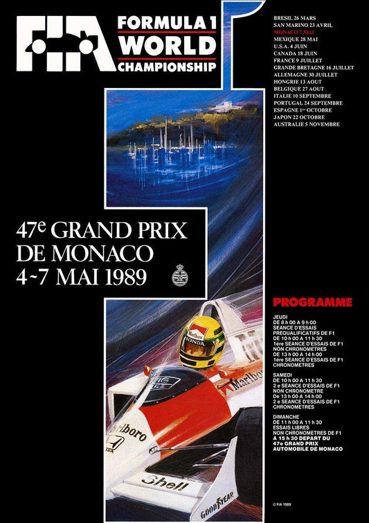 1989 Monaco Grand Prix Posters - Grand Prix Posters