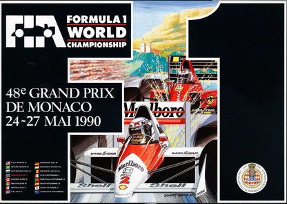 1990 Monaco Grand Prix Poster - Grand Prix Posters